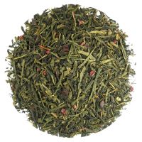 Grün-aromatisierter-Tee-Sahne - Rhabarber